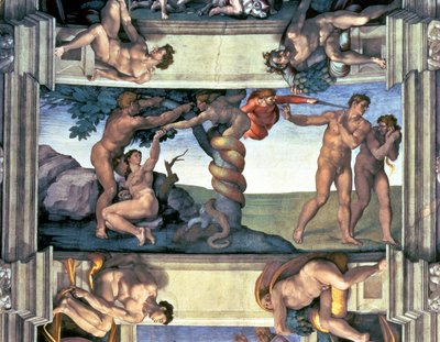 Plafond de la Chapelle Sixtine : La Chute de l
